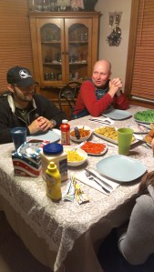 This was our final meal together...I will miss seeing him with his feet under my table eating my food with relish.